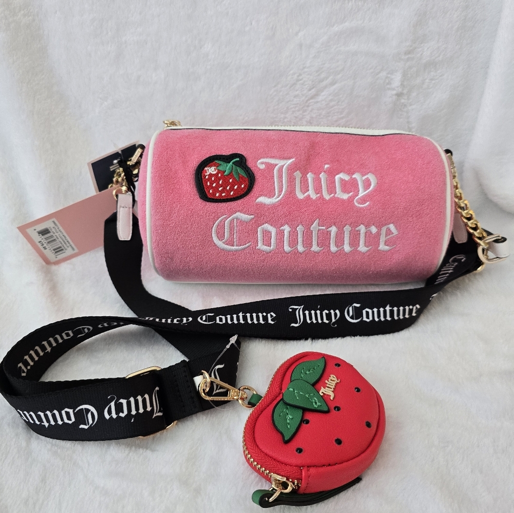 Juicy Couture Pink Interior Bag with Black Logo